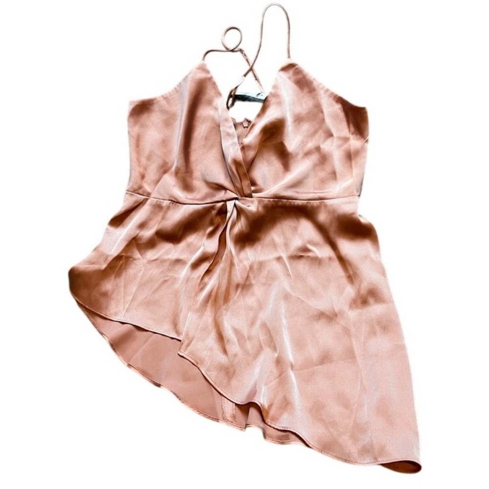 ⭐️3/$30⭐️ (bundle deal) Express Pink Satin Asymmetrical Hem Cami S-M
